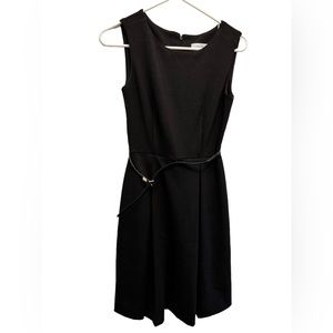 calvin Klein belted black dress